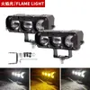 Nuevas luces para motocicleta focos de tres ojos amarillo y blanco luz lejana y cercana luces de trabajo externas coche eléctrico resaltado faros auxiliares