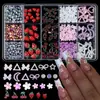 Venda Quente Transfronteiriça 15 Compartimentos Laço Misto Fita Decorações de Resina para Unhas Conjunto de Acessórios para Unhas Atacado