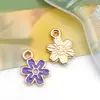 Accesorios de Pulsera Llavero Colgante de Aleación Flor de Cerezo Margarita Mezcla Caliente Transfronteriza 30 Aceite Morado