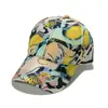 Gorra de visera nueva de primavera y verano transfronteriza, personalidad femenina, tendencia, sombrero de sol con estampado completo, gorra de béisbol geométrica abstracta retro