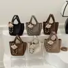 Bolso Cubo Vintage Estilo Francés para Mujer, Bolso de Mano de Alta Gama con Patrón de Lichi, Bolso de Hombro y Cruzado de Moda para el Trabajo