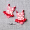 Accesorios de dibujos animados DIY, zapatos rojos de resina con lazo de diamantes, parche de dibujos animados, accesorios para el cabello infantil, fundas para teléfono móvil