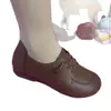 Zapatos de madre de cuero suave y suela de goma, nuevo estilo otoño 2026 mocasines planos para mujer, zapatos cómodos para mujeres de mediana edad y mayores