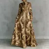 Colección Otoño 202: Nueva Moda Femenina Europea y Americana, Vestido Largo de Gama Alta, Vestido Estampado Casual de Corte Holgado Estilo Francés