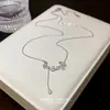 Collar de Perlas Mariposa Fresco y Dulce Joyería para Mujer, Cadena para Clavícula de Borla con Colgante de Circonita de Lujo Ligero Nicho de Gama Alta
