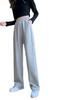 Pantalones deportivos de pierna ancha para mujer, de primavera y otoño, nuevos, de cintura alta, holgados, rectos, con piernas gruesas, adelgazantes, combinables, informales.