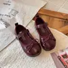 Zapatos de Princesa de Cuero con Lazo para Niñas 2026 Verano Nuevos Zapatos de Ballet Planos de Suela Suave Mocasines de Caña Baja para Niños