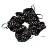 Goma para el pelo con lazo y estampado de leopardo retro para mujer, estilo coreano, ligera y esponjosa, versátil para el uso diario, liga para el pelo, accesorio para el pelo