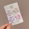Pinza lateral fresca y dulce en forma de estrella, pinza para el cabello de alta gama estilo dopamina, accesorio para el cabello de pinza para flequillo exquisito y simple