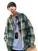 Camisa de Manga Larga a Cuadros para Hombre en Primavera y Otoño, Camisa Casual para Hombres y Mujeres, Diseño de Pareja, Chaqueta Holgada y Versátil para Hombre