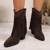 Artículo Popular Transfronterizo, Diferencia de Talla 0.67, Soporte en Stock para Compra al por Mayor Botas de Moda, Botines sin Forro de Poner y Quitar, Forrados de Lana
