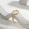 Brinco de Argola de Orelha Europeu e Americano Transfronteiriço com Franja Longa de Pérola Artificial Estilo Ins Corrente de Metal Clipe de Orelha em Forma de C para Orelhas Sem Furos
