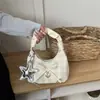 Bolsa Pequena Xadrez Simples para Mulheres 2026 Nova Moda Bolsa de Mão Plissada Nuvem Bolsa Transversal de Corrente Texturizada de Verão