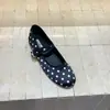 Sapatos Mary Jane Vintage de Bico Redondo com Estampa de Leopardo para Mulheres, Novo Estilo 2026, Boca Rasa, Sapatilhas Elegantes para Noite