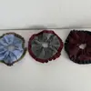 Goma para el pelo de estilo coreano con bloques de color, cuadros y encaje, estilo retro universitario, diseño de nicho, versátil, elegante, para coleta