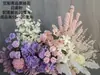 Flor de Casamento Criativa Flor Rosa de Casamento Fileira de Flores Arranjo de Flores de Chão Salão de Casamento Decoração de Arte Floral Pronta