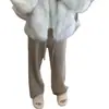 Calça de Tricô de Lã Fluida Comprimento Total para Mulheres Outono e Inverno 2025 Nova Solta Casual Preguiçosa Emagrecedora Wide-Leg Tendência
