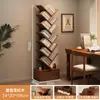 Estantería de madera maciza, estante de almacenamiento de pie, armario de almacenamiento de pared, estantería para libros ilustrados infantiles, pequeña estantería de esquina, estantería estrecha de almacenamiento