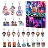Calendario de Cuenta Regresiva Navideña para Grupo de Chicas Cazadoras de Kpop Transfronterizo Caja Sorpresa Llavero Plano de Acrílico para Coche Colgante