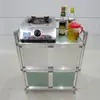 Armário Sideboard Simples Cozinha Doméstico Multifuncional Liga de Alumínio Aço Inoxidável Armário Armário Prateleira de Armazenamento Armário de Armazenamento