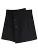 Sentido del diseño nicho shorts irregulares mujer primavera 2024 nuevo elegante cintura alta adelgazante estilo coreano falda pantalón línea A