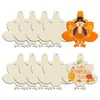 Manualidades de Madera Colgante de Viruta de Madera de Acción de Gracias Copo de Nieve Corazón Calabaza Grande con Agujeros Accesorios de Acción de Gracias Hechos a Mano DIY