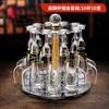 Juego de separador de vino de cristal de lujo de alta gama para el hogar, copa de vino blanca, copa de bala creativa, copa de licor con lámina de oro