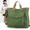Bolsa de Ombro de Lona para Mulheres, Bolsa Simples de Grande Capacidade para Tutoria Estudantil, Bolsa Tote Casual de Cor Sólida Estilo Coreano para Deslocamento