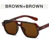 Gafas de Sol de Doble Puente con Clavo de Arroz de Piloto para Mujer Gafas de Sol con Espejo Cruzado Marco Grande Personalizado Gafas de Sol Gafas con Filtro Solar Moda Sentido Avanzado