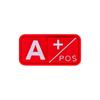 Parche de Goma con Insignia de Tipo de Sangre 3D de PVC A B O AB POS Pegatina de Moral Insignia con Gancho de Velcro en stock