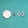 Plata Pura S999 Retro Nuevo Chinoiserie Cloisonné Azul Quemado Nudo Chino Loto Tendencia Nacional Pulsera DIY Accesorios de Plata