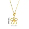 Collar de Acero de Titanio de Doble Capa con Colgante de Amor Dorado Lujo Ligero Versátil Diseño Francés de Nicho para Hombres y Mujeres Tendencia Collar de Acero de Titanio