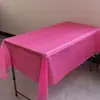 Fornecedor da Fabricante Toalha de Mesa Descartável para Festa Tecido Plástico PE Mesa de Sobremesa de Aniversário Toalha de Mesa Cor Pura 137*183cm