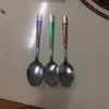 Cucharas de Acero Inoxidable con Patrón Creativo Personalizado, Cubiertos para Mesa de Restaurante y Hotel, Cucharas con Estampado de Flor Asada al por Mayor