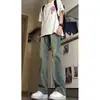Jeans para hombre de estilo americano, comercio exterior transfronterizo, nuevo modelo primavera-otoño 2026, pierna recta, ligeramente acampanados, marca de moda de alta calle, geniales y elegantes