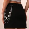 Joyería Transfronteriza Europea y Americana Moda Estilo Oceánico Cadena Pantalón Accesorios para Pantalón Mujer Colgante Espiral de Concha Cadena Metálica para Cintura Venta al por Mayor