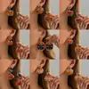 Pendientes de Calabaza con Diseño Creativo Original Transfronterizos Europeos y Americanos, Incrustados con Diamantes, Estilo Nuevo, Pendientes Huecos de Perla Personalizados para Mujer