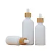 Frasco de Vidro Branco de 30ml para Óleo Essencial Frasco Conta-gotas Frasco para Essência Loção Embalagem de Amostra Cosmética Fonte de Fábrica Atacado