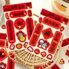 10 Mini Pegatinas de Pareados para el Año de la Oveja, Suerte Año Nuevo Festival de Primavera Decoraciones, Estilo Chino Pegatinas para Teléfono y Refrigerador Venta al por Mayor