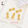Vajra Campana y Vajra Mazo de Cobre Chapados en Oro de 18 Quilates Herramienta Ritual Tántrica de Xizang Pulsera de Campana Vajra Accesorio de Collar Accesorio para Manualidades DIY