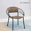 Silla Pequeña de Ratán, Silla con Respaldo de Ratán Sintético, Silla de Bambú para el Hogar, Silla Baja de Hierro Forjado Tejido, Taburete Bajo para Adultos y Niños
