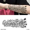 Tatuajes Temporales de Caligrafía Cursiva Inglesa de Hierbas para Hombres y Mujeres, Impermeables, de Larga Duración, Alta Gama, Realistas, No Reflectantes para Brazos y Pantorrillas