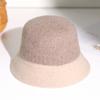 Rongmei 2026 Novo Chapéu de Pescador Lã Bicolor Outono e Inverno Estilo Japonês e Coreano Chapéu de Tricô Fashionável para Mulheres Quente