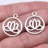 20X24Mm 1.6g Multicor Exportação Acessórios para Joias Atacado Pingente Pequeno Pingente de Lótus