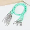 Collar de Cuerda de Hilo de Cera Coreano Colorido de 45 cm Accesorios para Joyería DIY Cuerda de Cuero Negro Broche de Langosta Cordón para Colgante de Cuerda de Cuero Encera