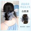 Novo Cabelo Coque Pena de Borboleta Estilo Chinês para Mulheres, Coque de Cabelo com Presilha de Garra para Atmosfera Preguiçosa, Coque Rabo de Cavalo Baixo Fofo