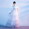 Novos Trajes de Performance Estilo Chinês 2026 Novo Modelo Traje de Maestro de Coro Roupa de Apresentador Competição de Guzheng