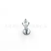 Aretes de Titanio F136 con Forma de Cometa y Circonia 5A, Joyería para Piercing Corporal para Perforación del Cartílago de la Oreja