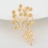 Venta al por mayor de fábrica Otoño e Invierno Nuevo Broche DIY Corsage Accesorios Chapado en Oro Amarillo Ramo Joyería Metálica Accesorios de Broche