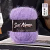 Hilo fino de mohair suave de seda de alpaca para tejer a mano gorros, bufandas, suéteres, chales para bebé DIY